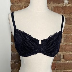 True & Co balconette Demi bra 34D black